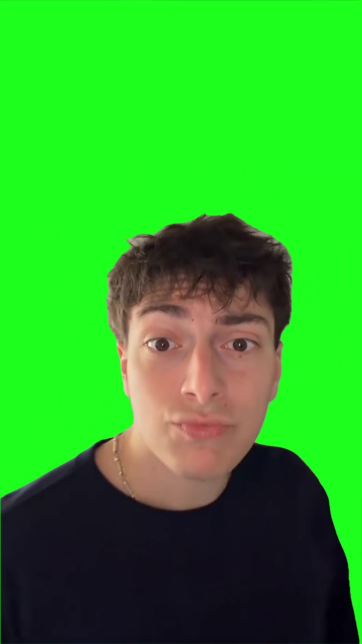 Simon sprays green screen