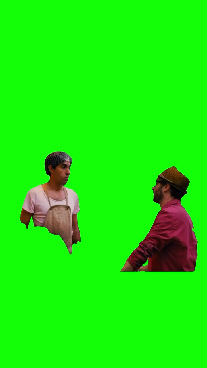 Slapped green screen