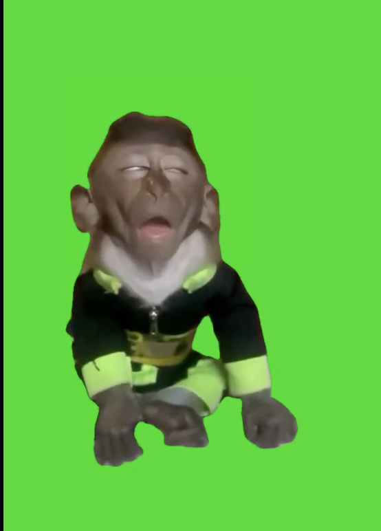 Sleepy Monkey green screen