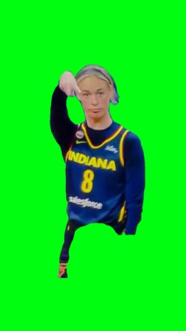 Sophie Cunningham Pointing green screen