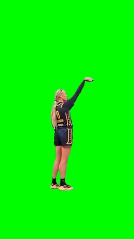 Sophie Finger Pointing green screen
