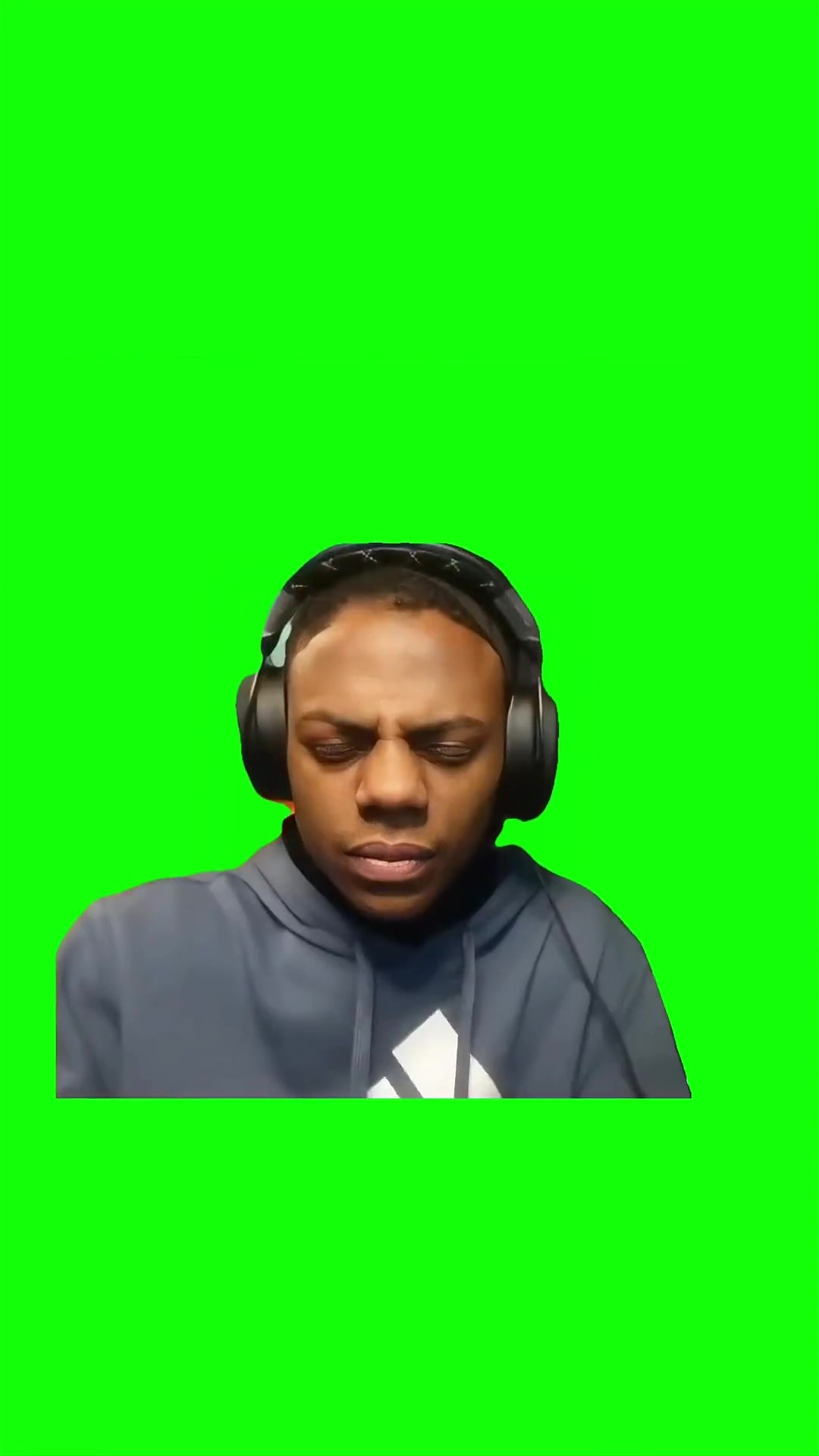 Speed trying not to laugh green screen