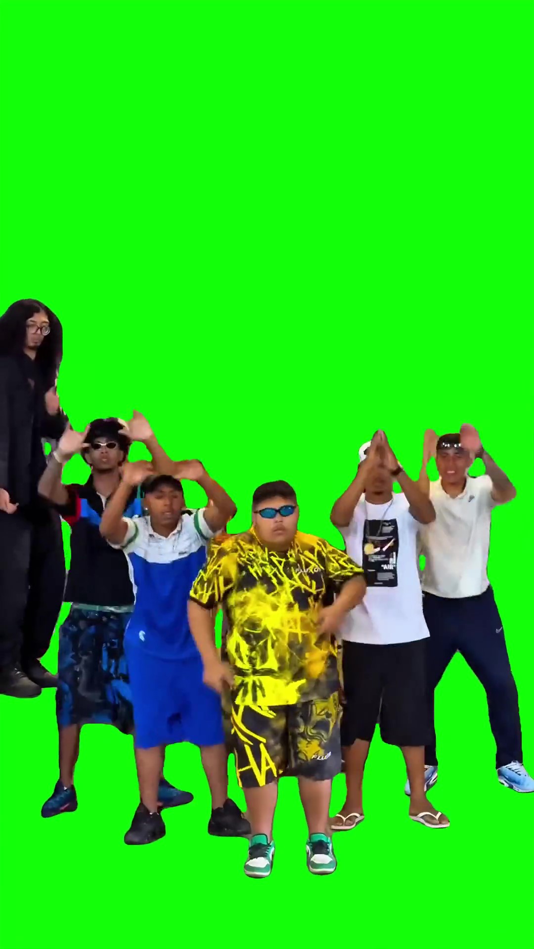 Squad dancing  green screen