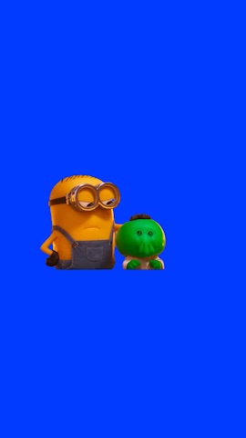 Teeny Tiny Baby Minions green screen
