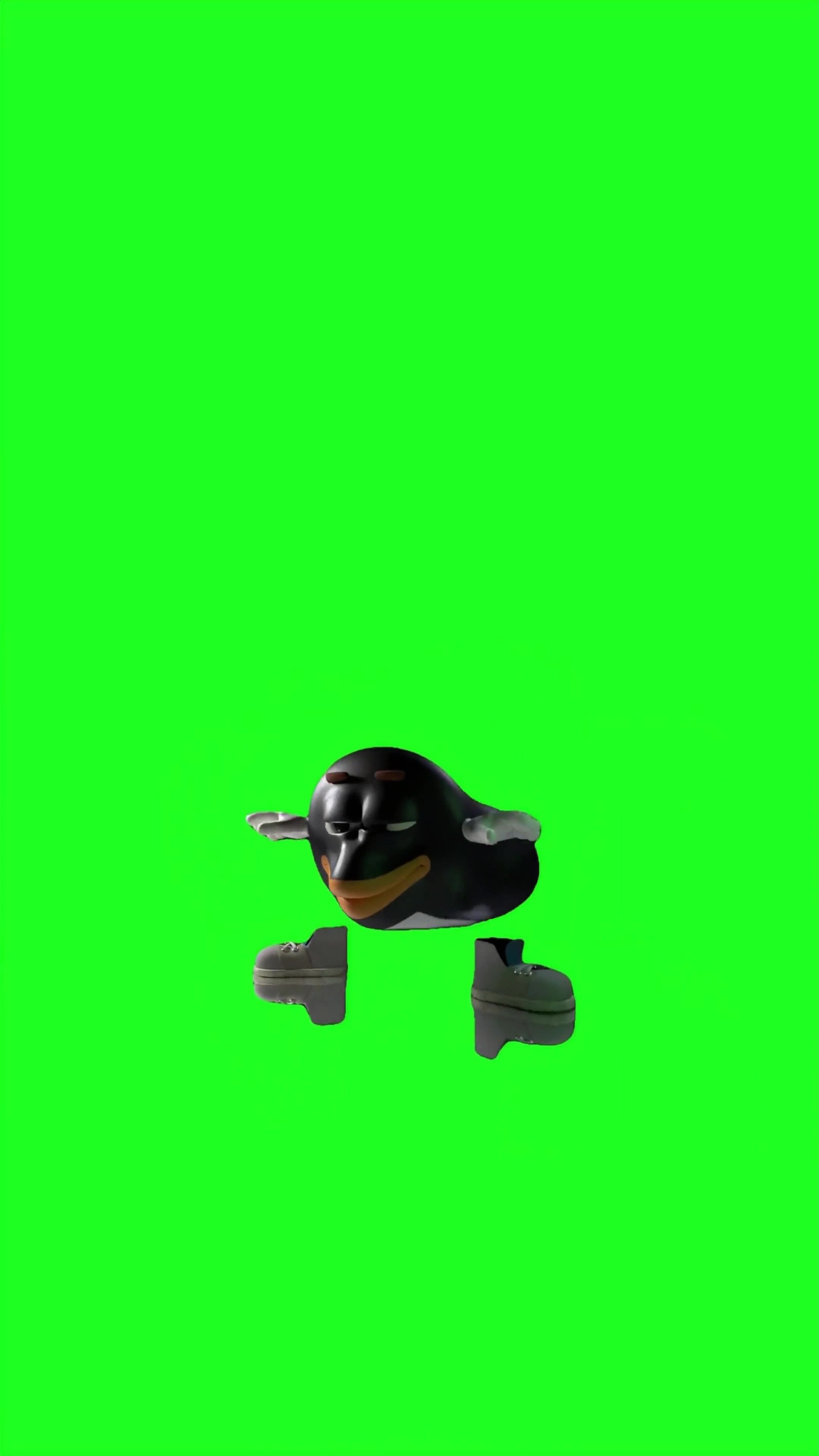 The Joe Penguin green screen