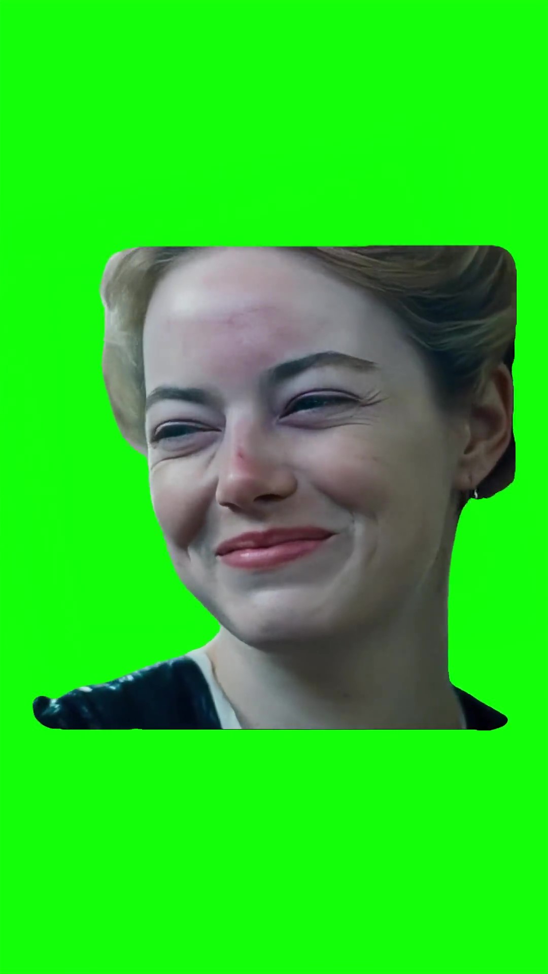 The awkward smile green screen