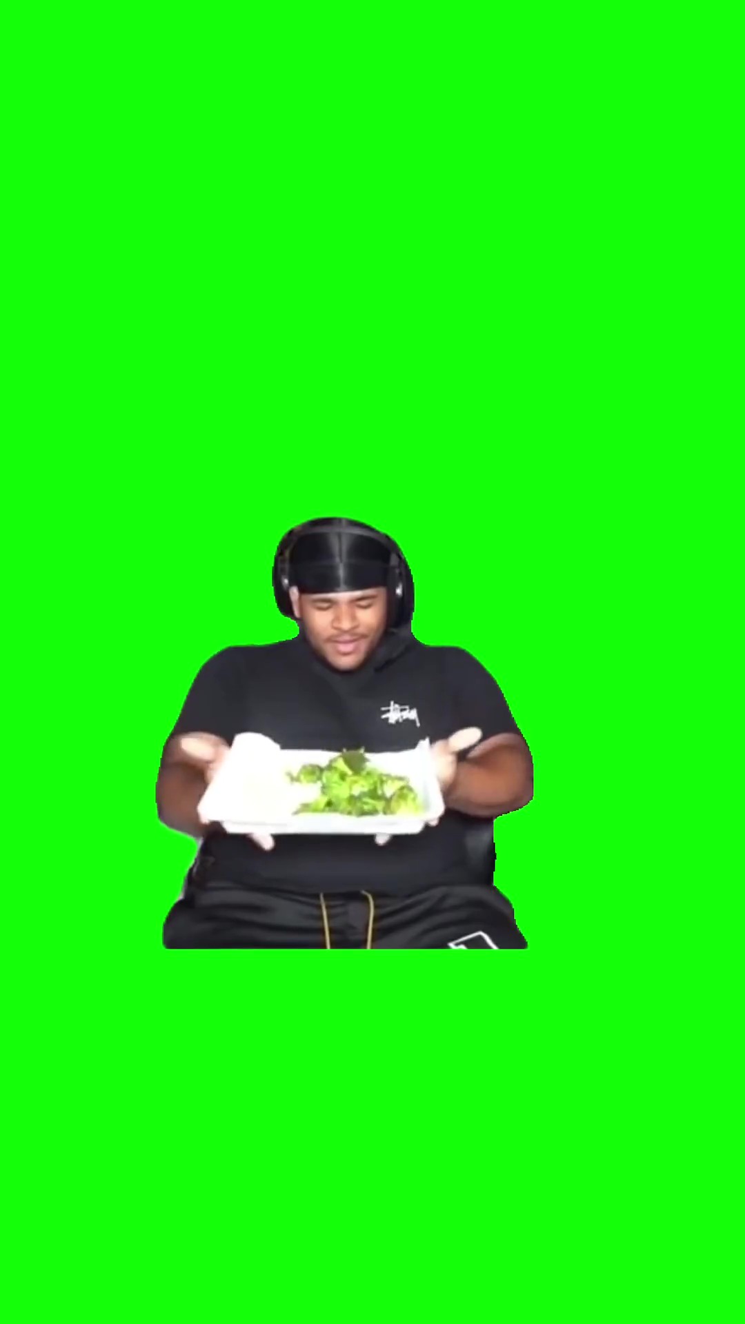 Throws broccoli green screen