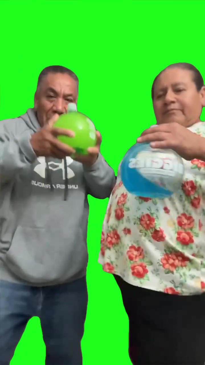 Tia and Tio dancing green screen
