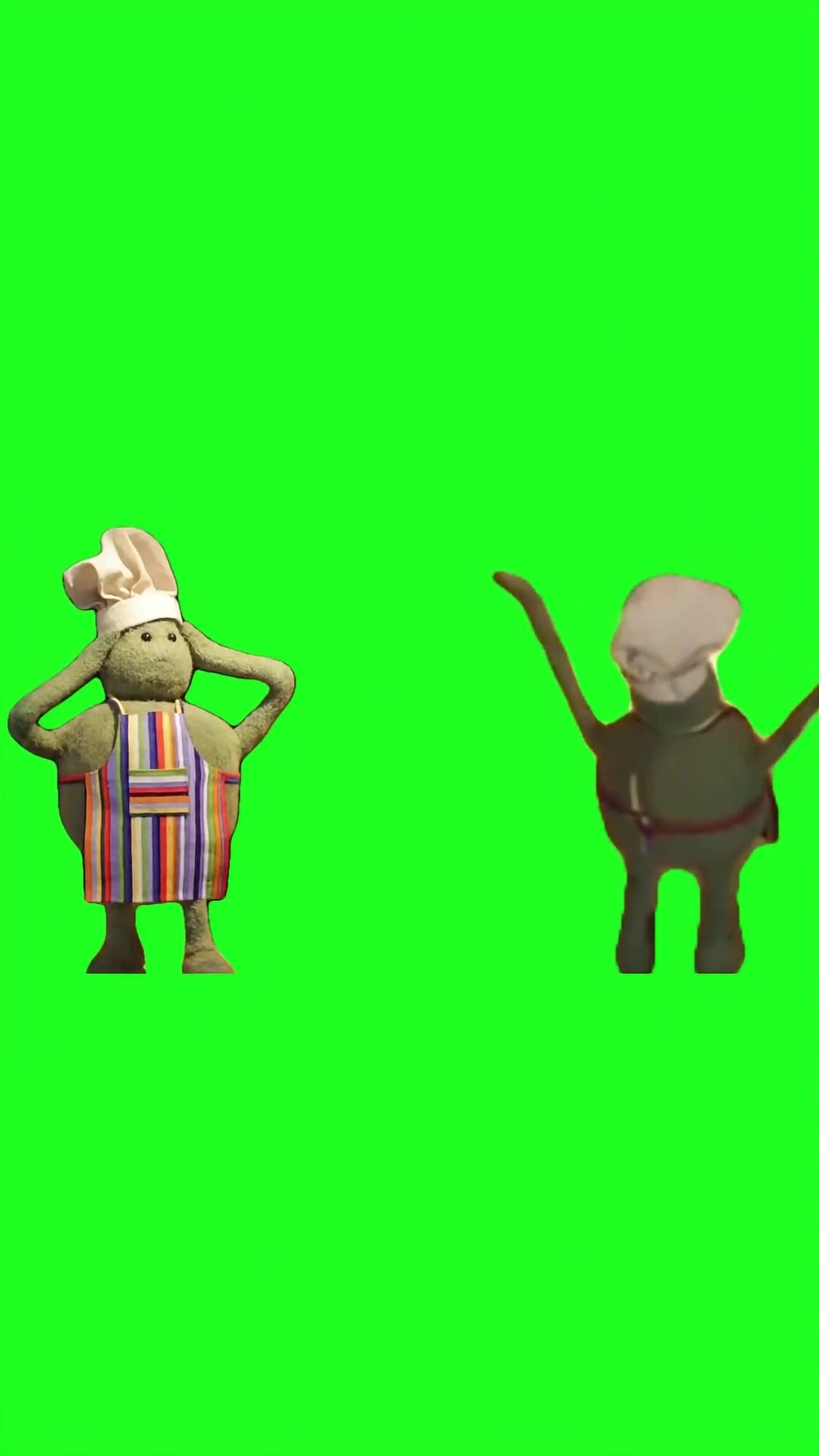 Tiny chef Crying green screen