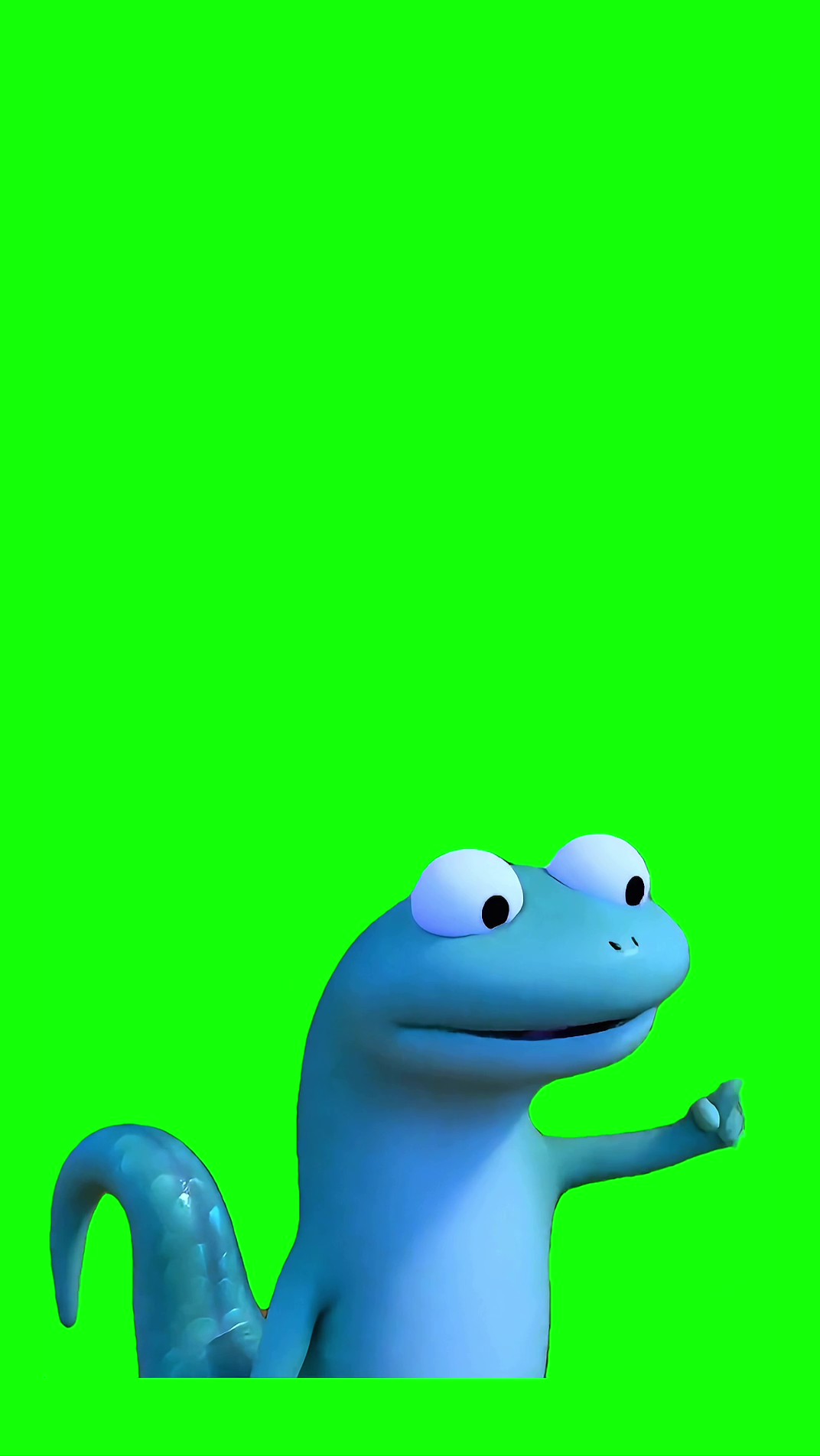 Tom lizard Wandering green screen