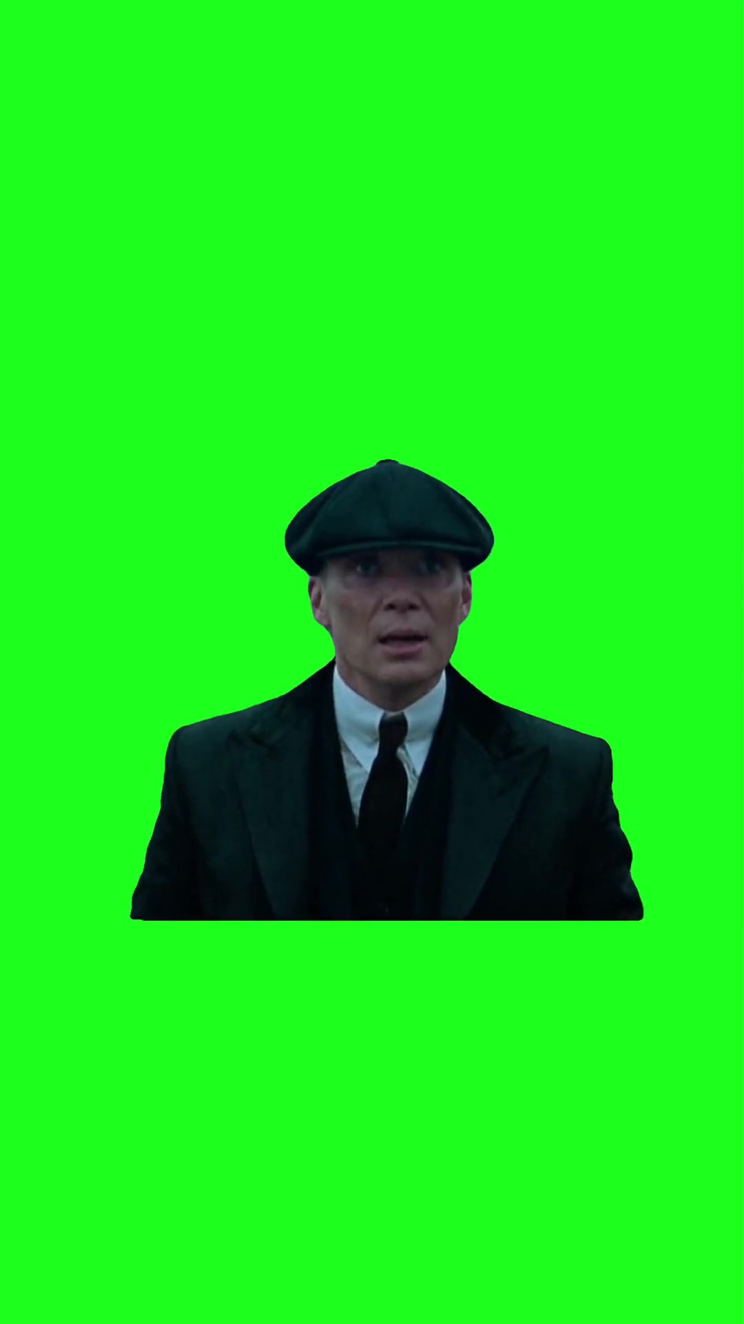 Tommy Shelby shocked green screen