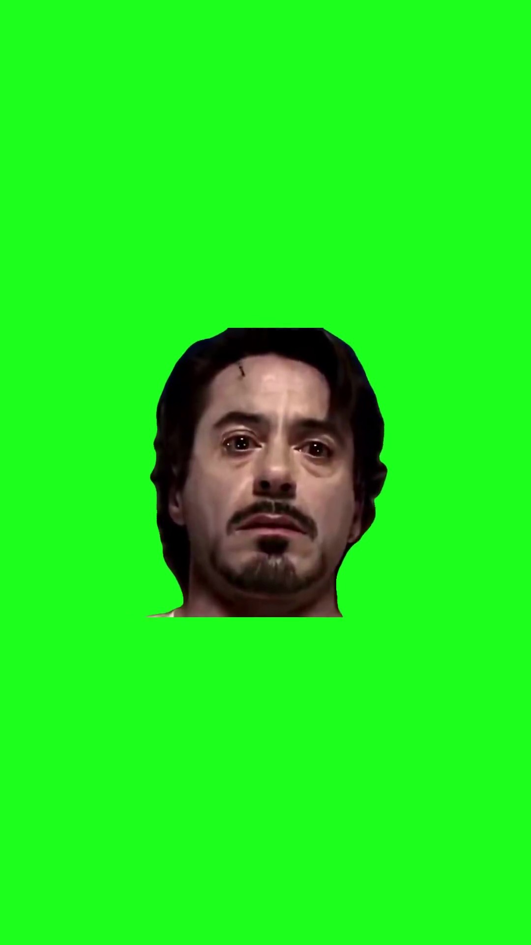 Tony in despair green screen