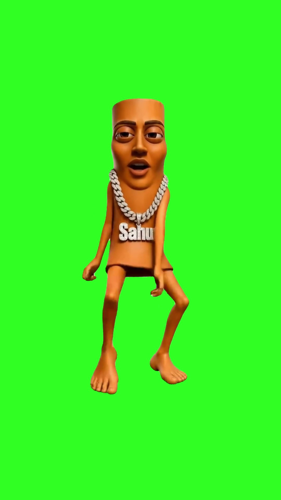 Tribal goofy dance green screen