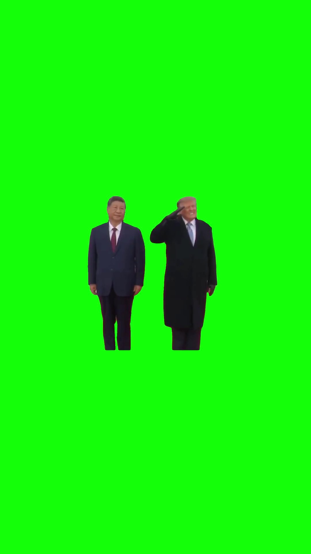Trump Flinches, Xi Unfazed green screen
