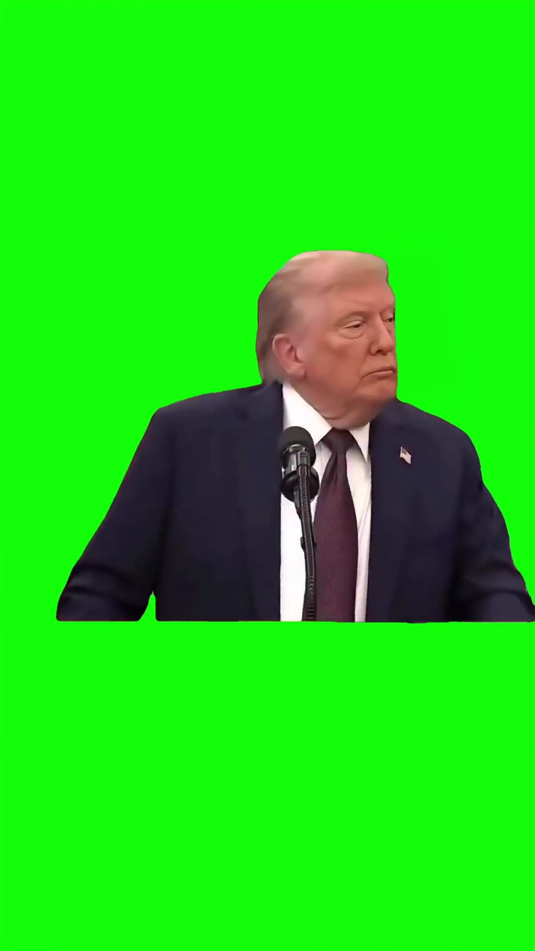 Trump Thats probably AI green screen