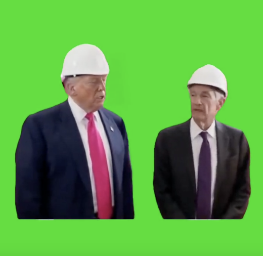 Trump and Powell clash over federal renovations green screen