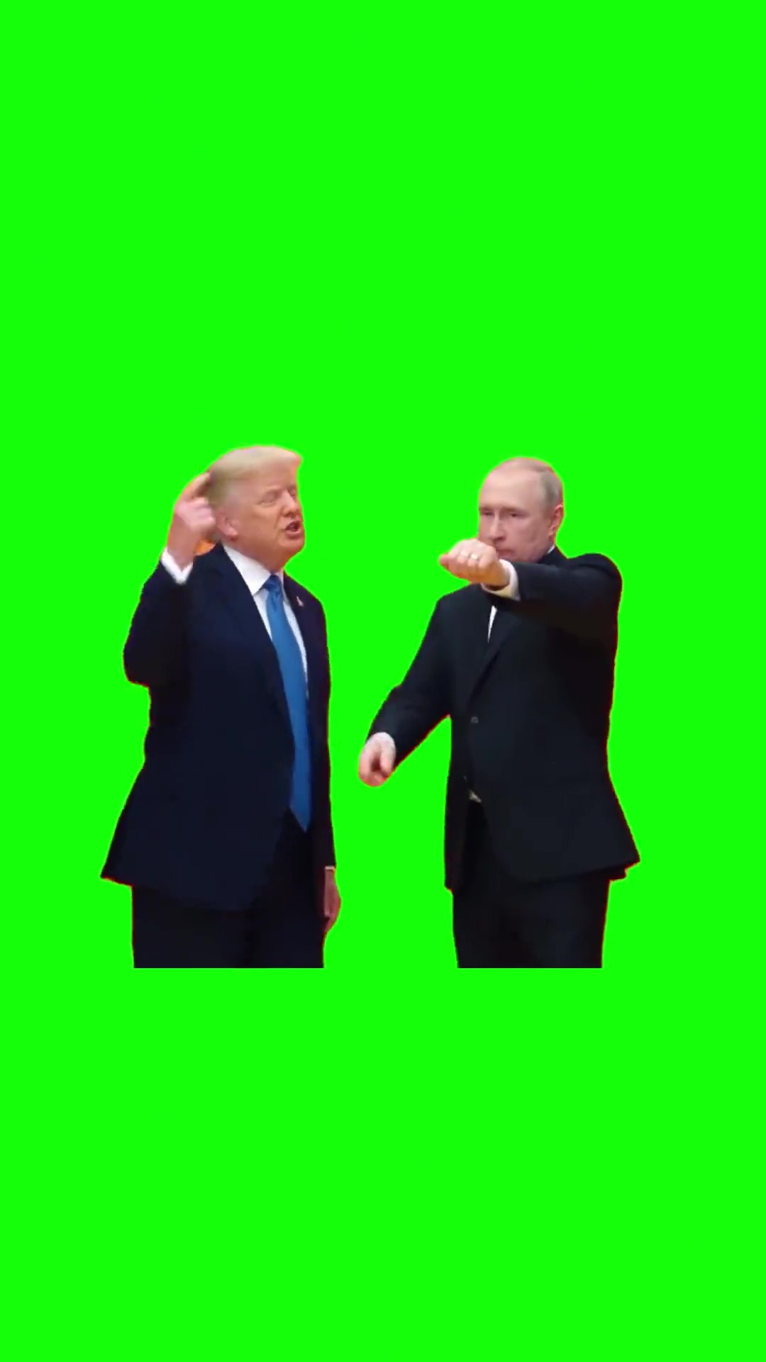 Trump and Putin green screen