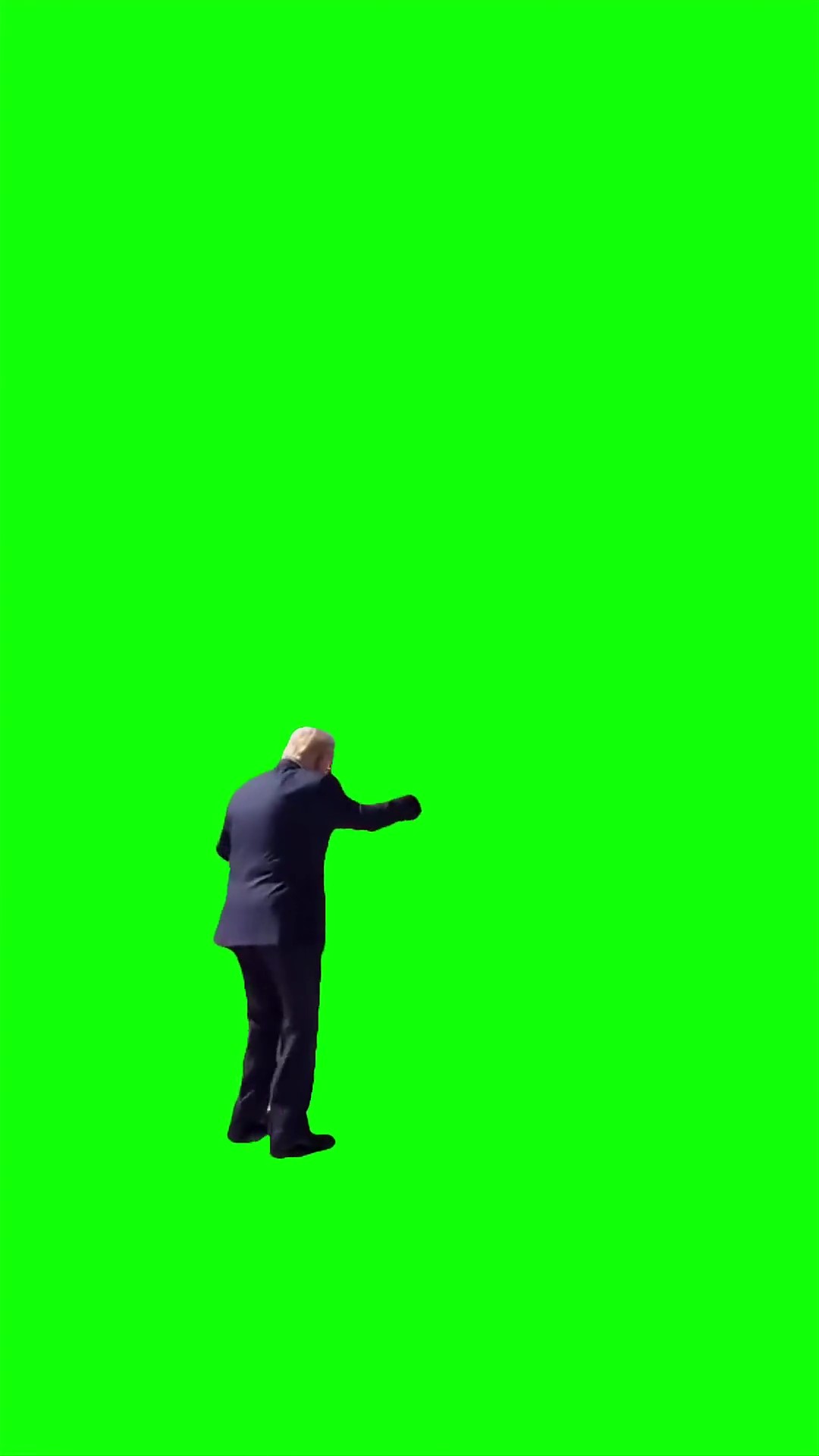 Trump dances after arriving in Malaysia green screen