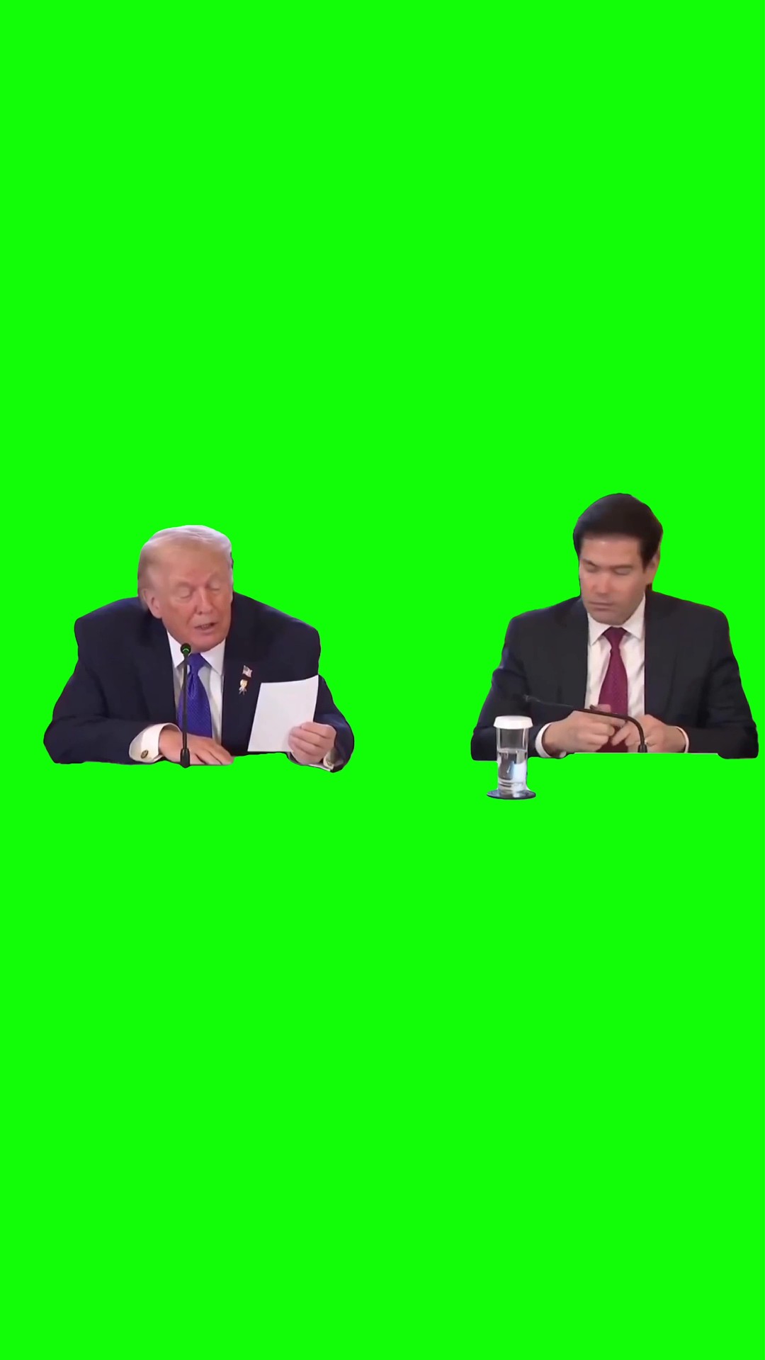 Trump gave me a note green screen