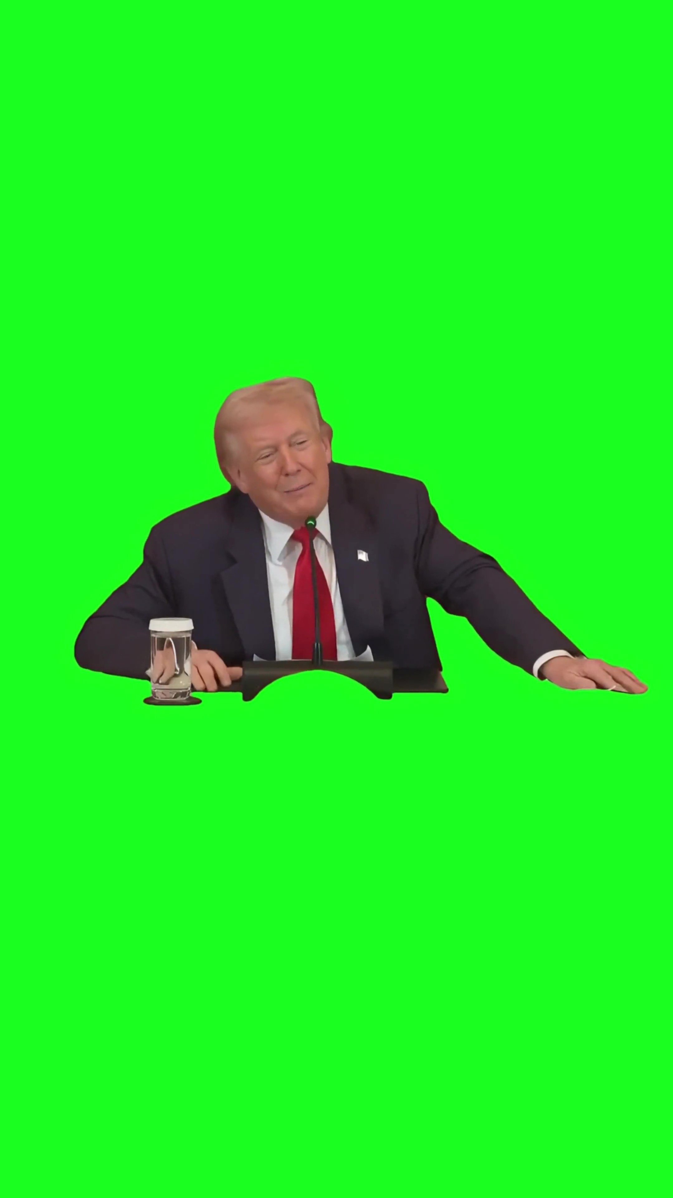 Trump what a stupid question green screen
