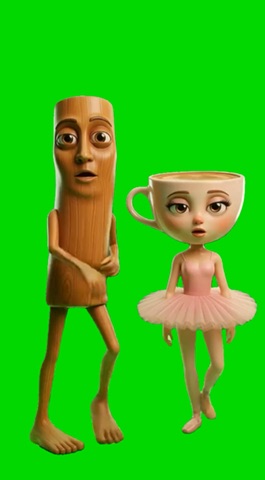 Tung And Ballerina Are You Coming To The Tee green screen