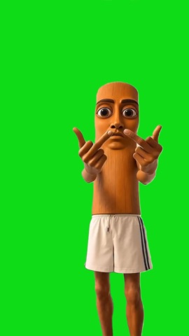 Tung Shows Middle Finger green screen