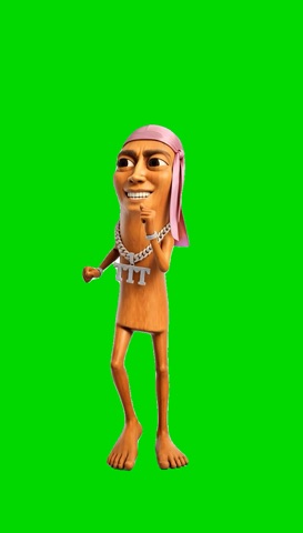 Tung Tung Doing Chill Dance green screen