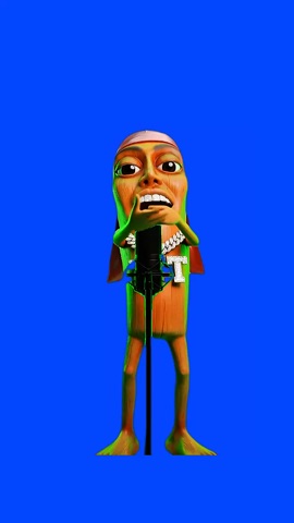 Tung Tung Rapper green screen
