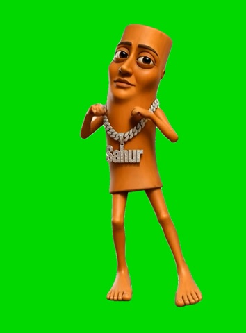 Tung Tung Sahur Jelly Bounce green screen