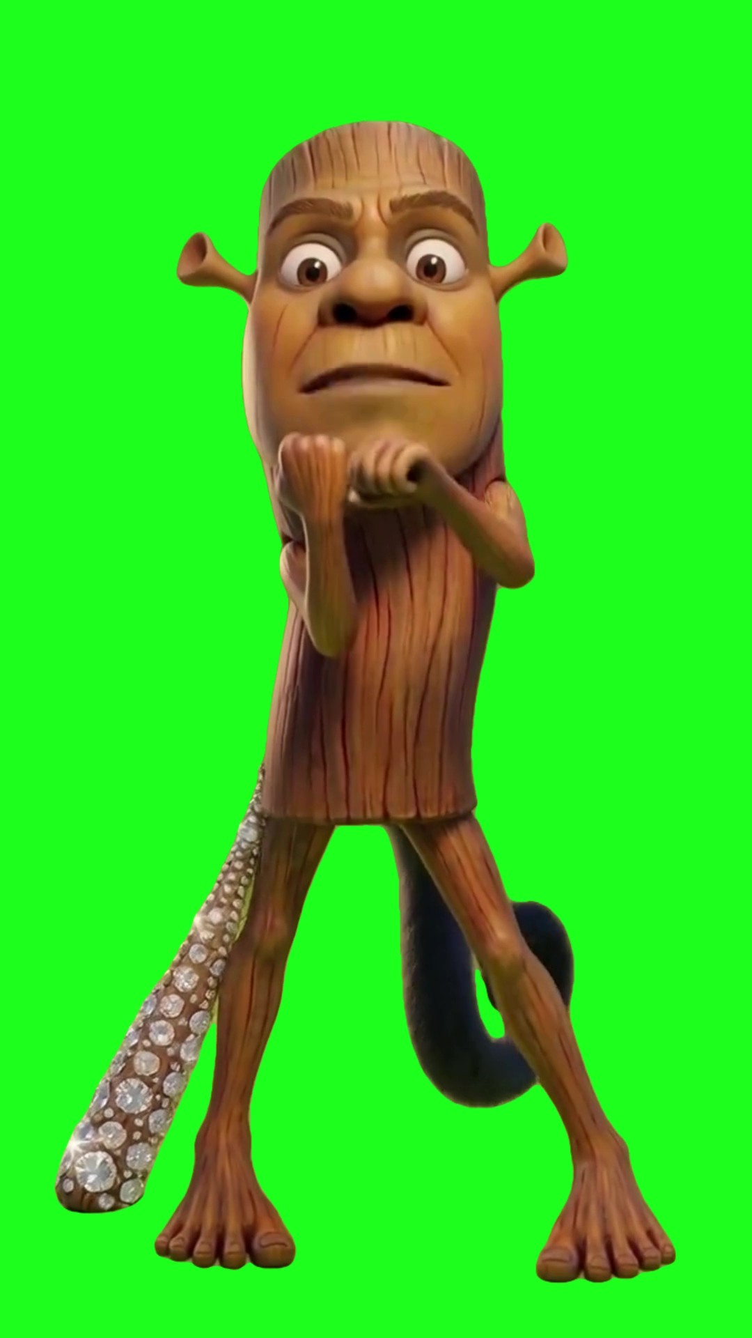 Tung Tung Sahur Pinky Up Dance green screen