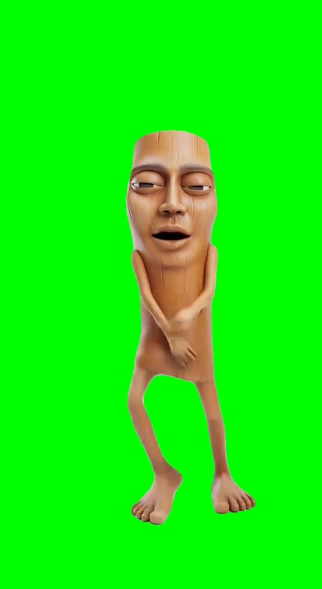 Tung Tung Sahur dancing to Gangnam Style  green screen
