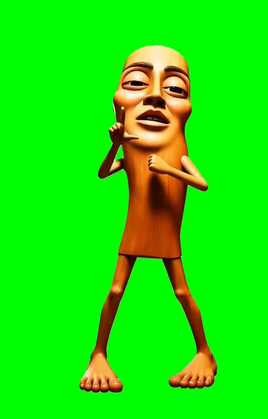 Tung Tung Sahur is dancing to “One Kiss” green screen
