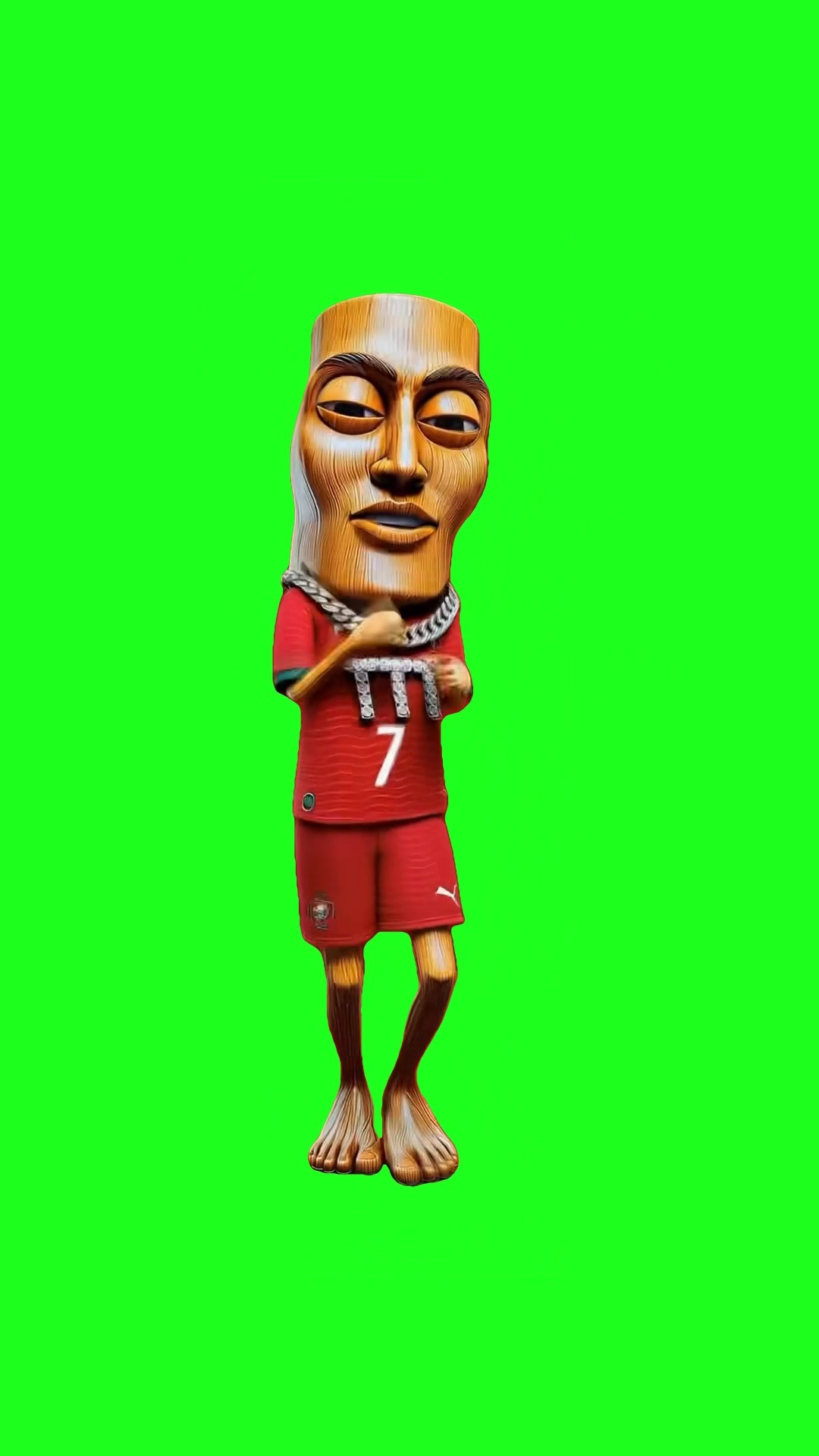 Tung Tung Tung Sahur Vibing to Portugal Funk green screen