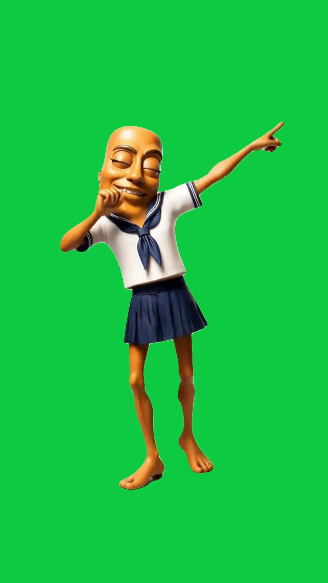 Tung Tung Tung Sahur doing the Nervy dance green screen