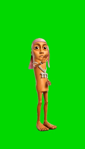Tung tung tung sahur Doing Bugging Dance green screen
