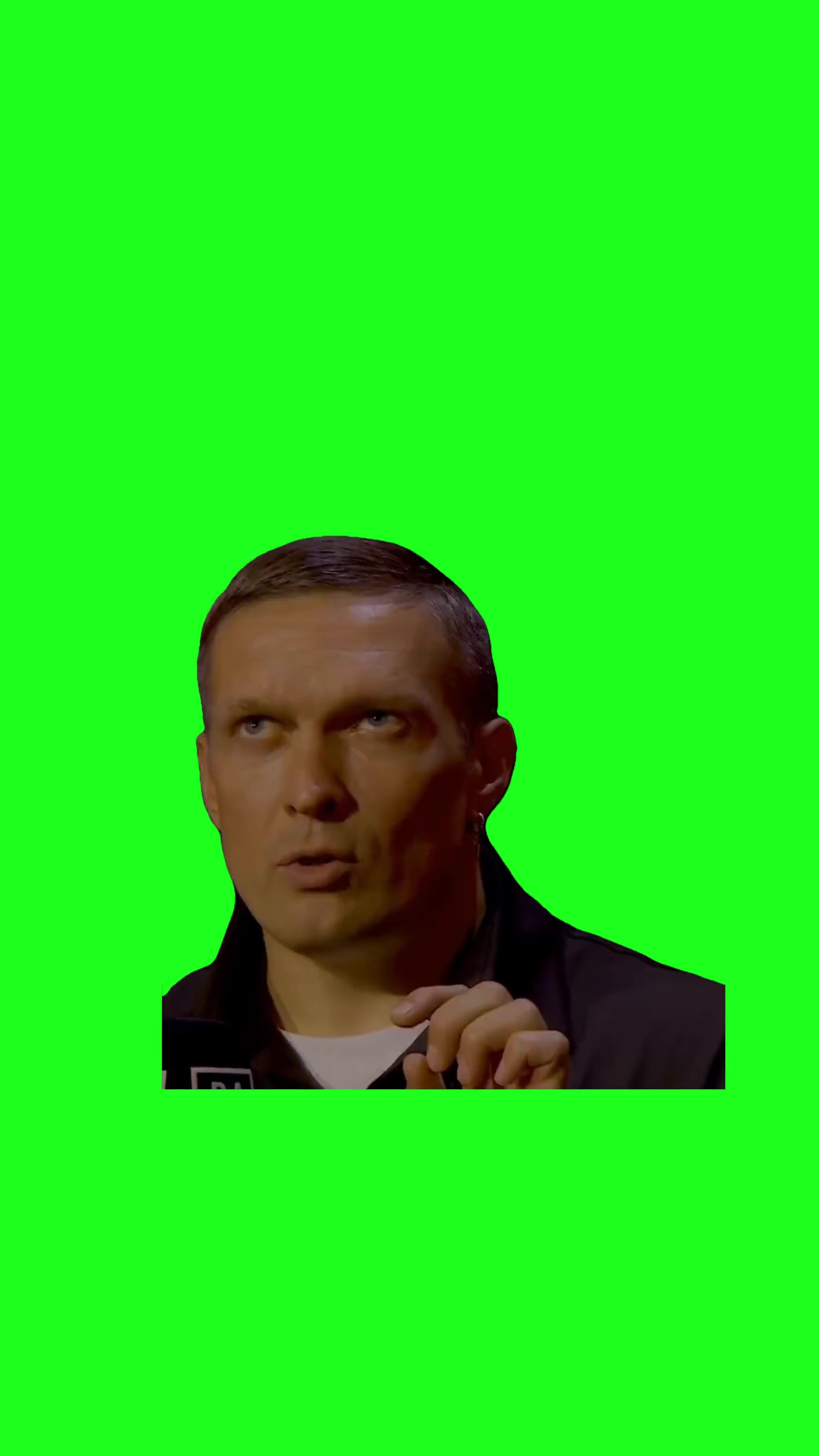 Usyk Speaking gibberish nonsense green screen
