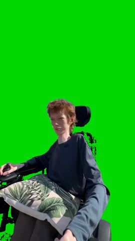 V8 Wheelchair green screen