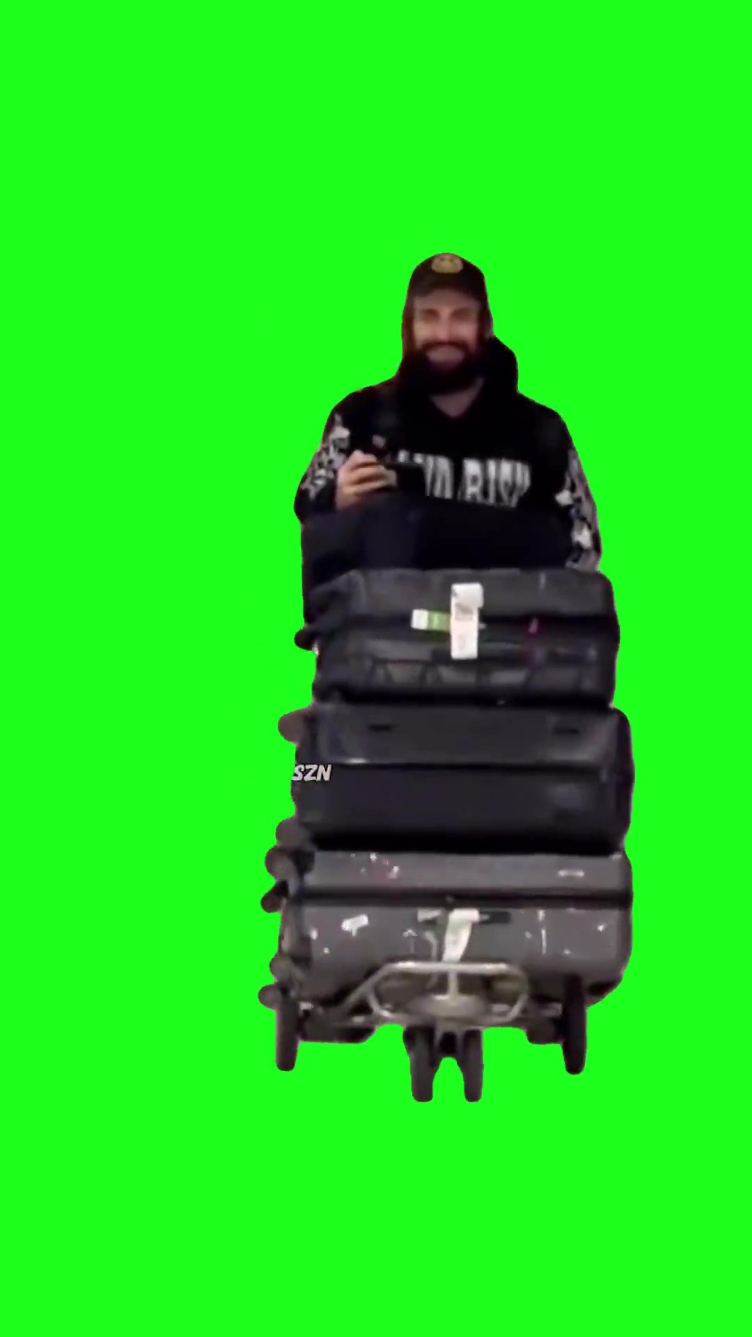 Vitaliy walking out green screen
