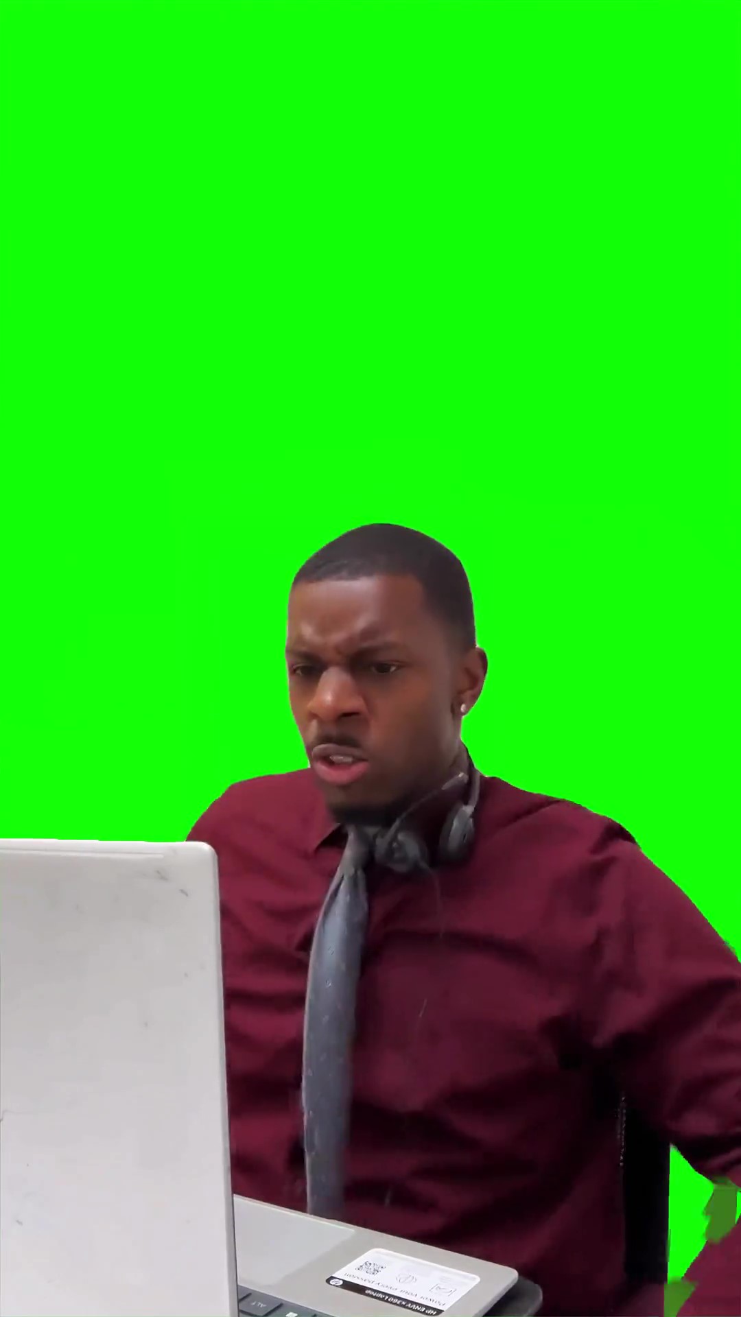 Wade throwing a fit green screen
