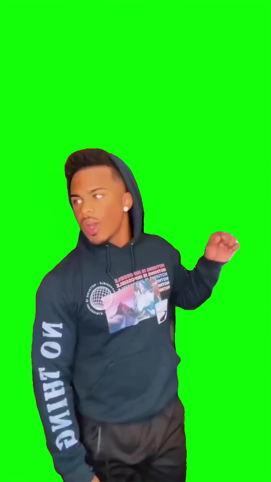 Waking up early green screen