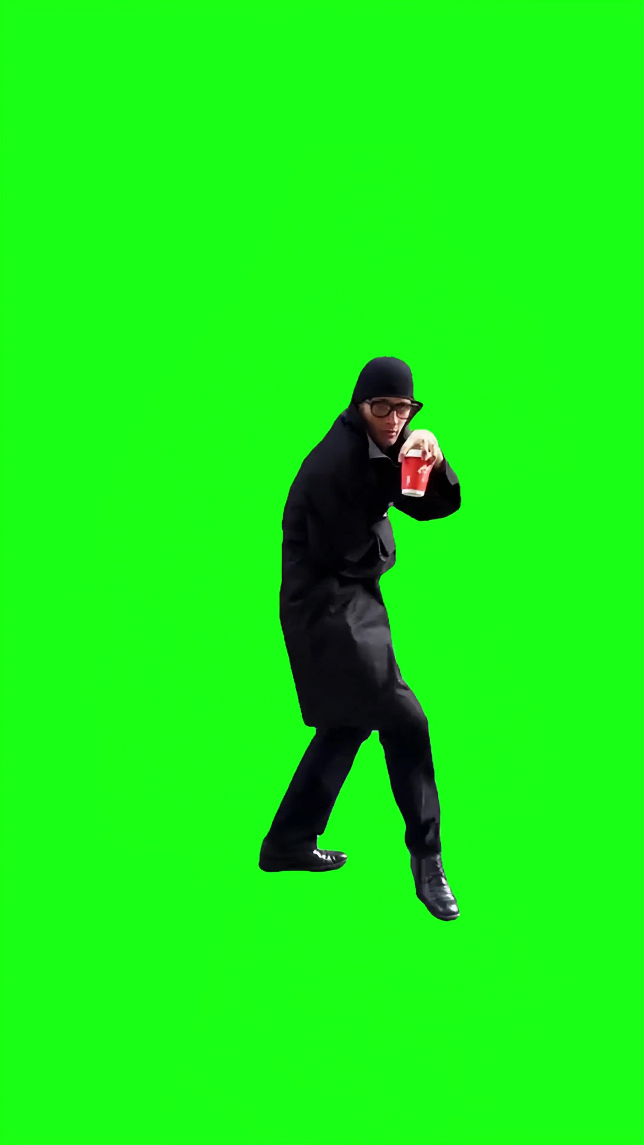 When coffee kicks in green screen
