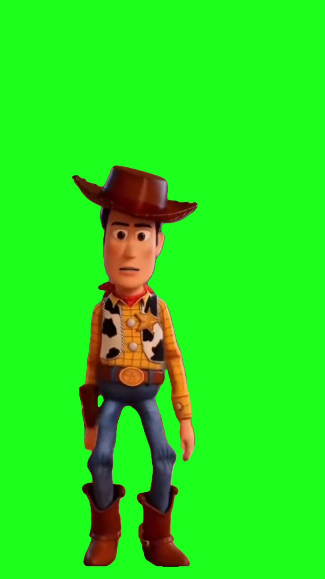 Woody dancing green screen