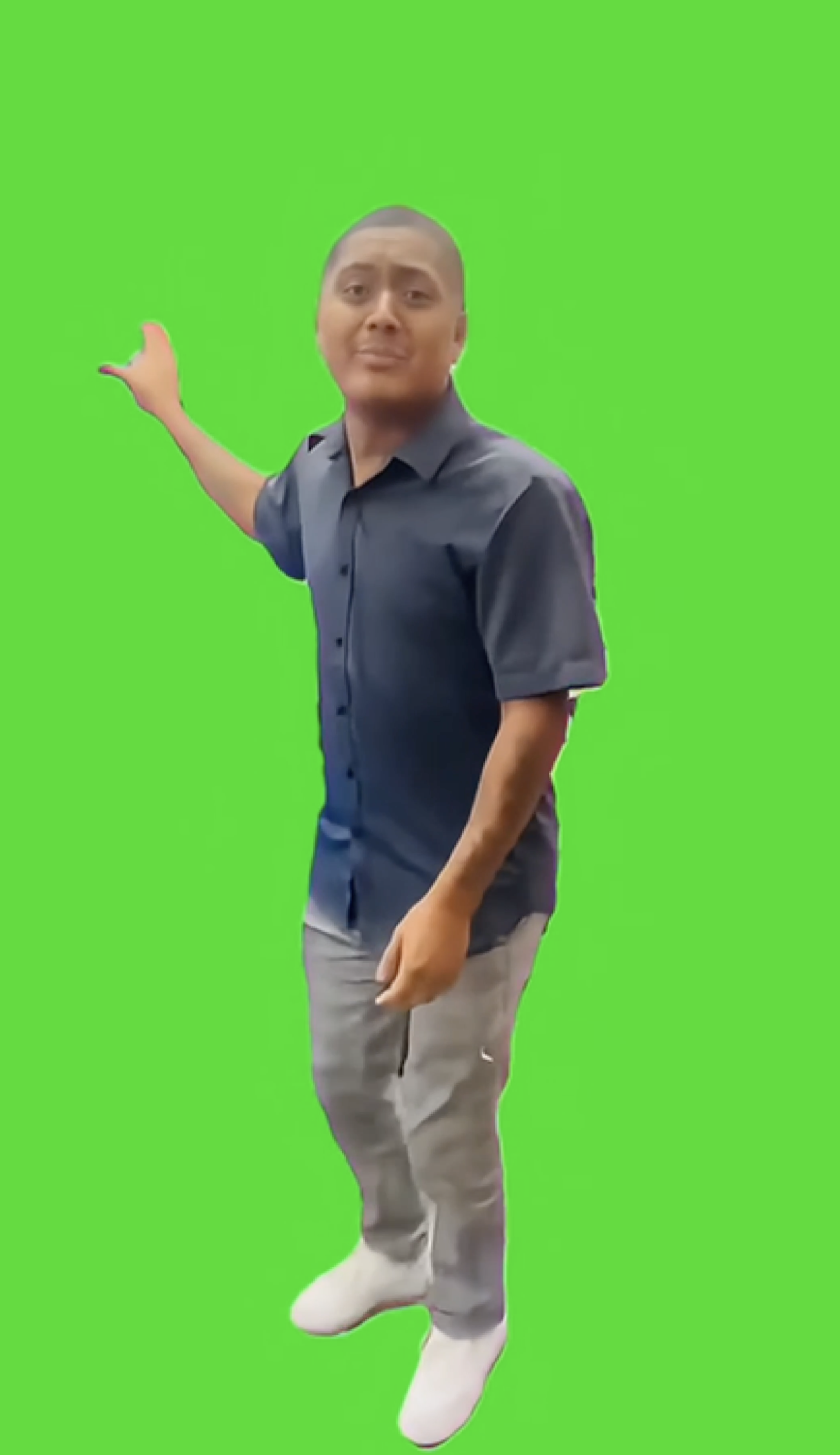 guy throwing fit green screen