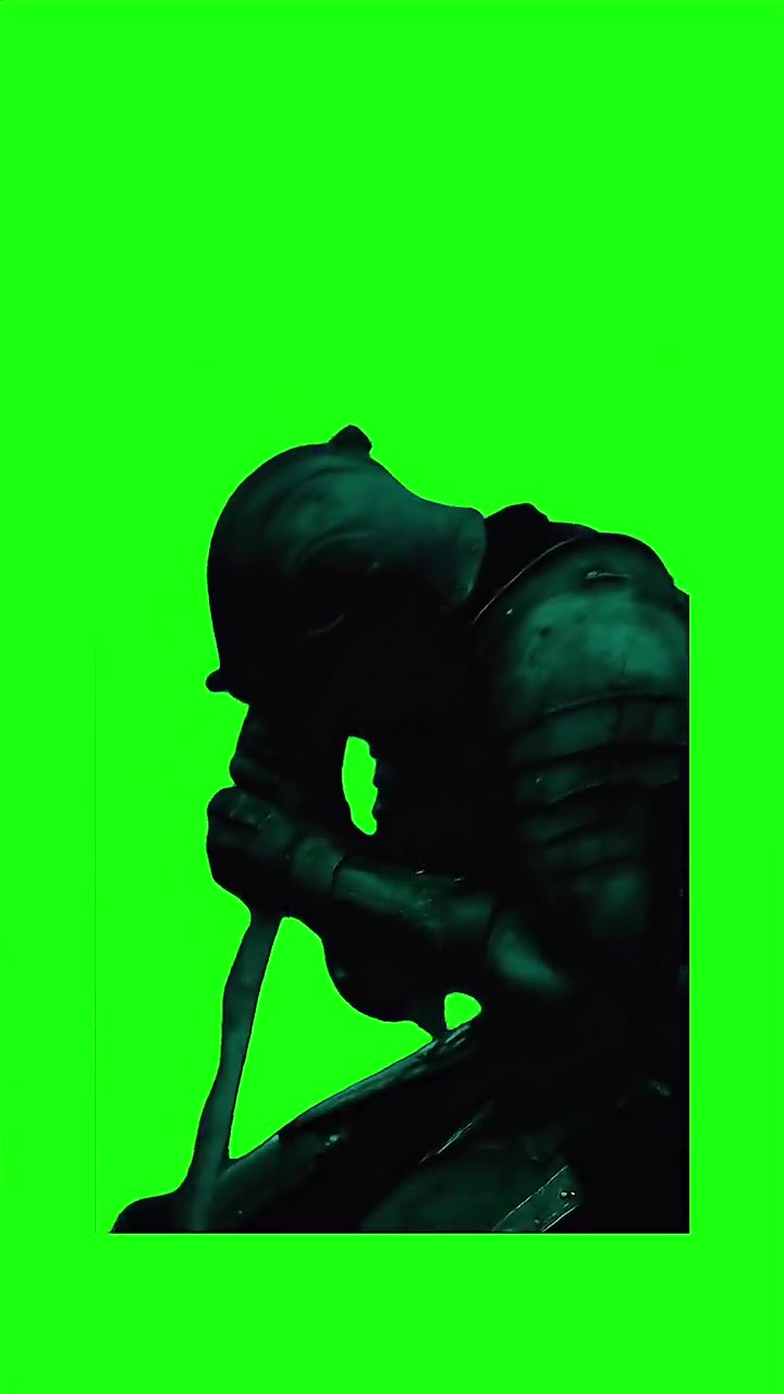 Knight fallen green screen