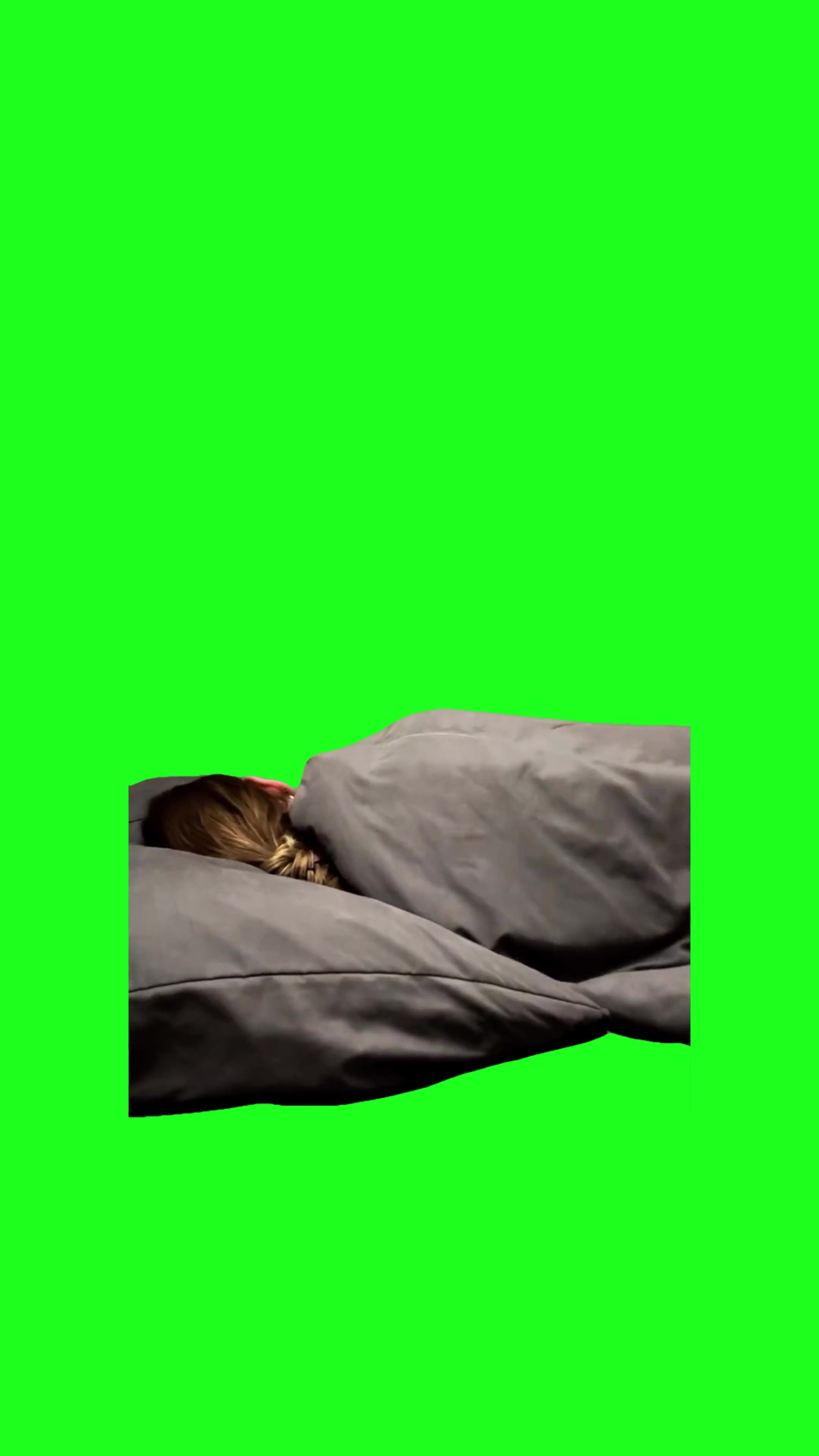 laughing in bed green screen