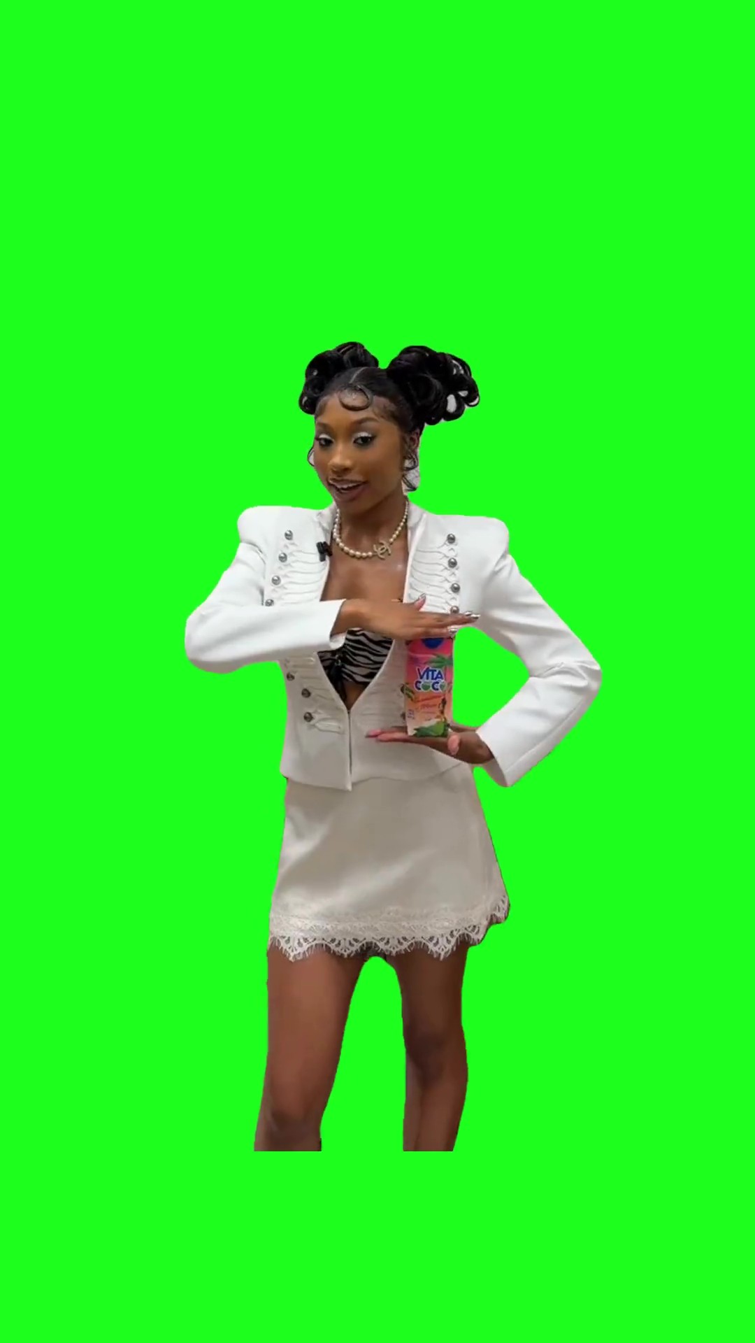 princess of coconut water green screen