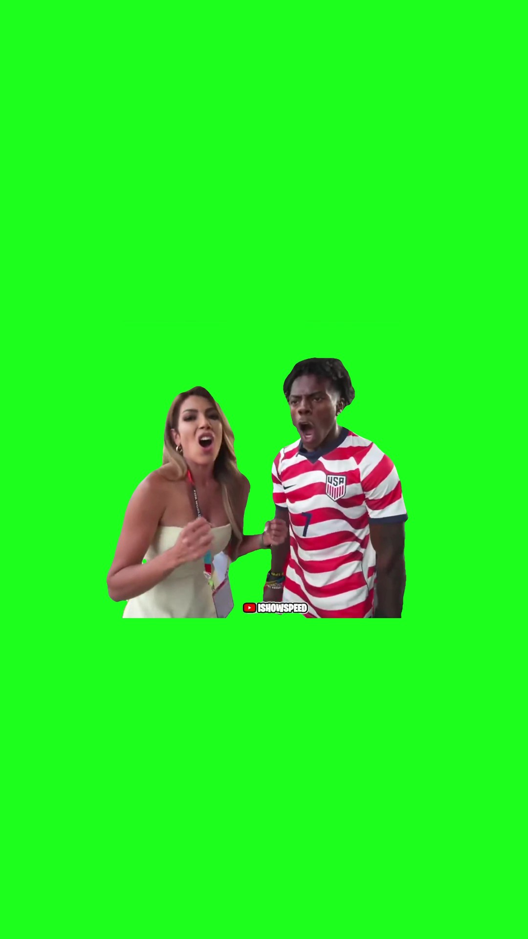 speed screaming GOAL green screen